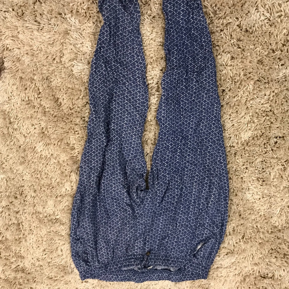 Blue crepe pants